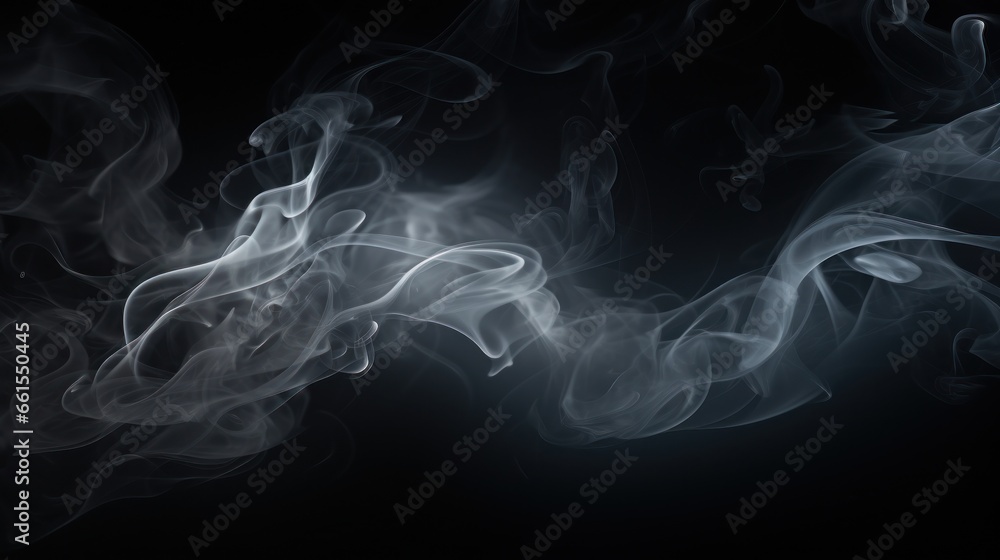Obraz premium a puff of smoke on a black background