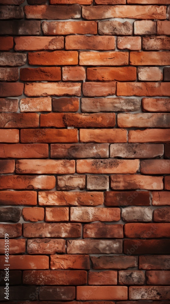 Obraz premium a brick wall with a red brick pattern