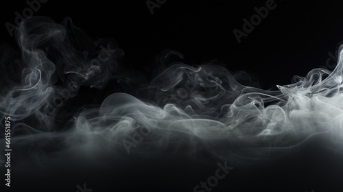 a puff of smoke on a black background
