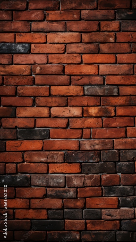 Obraz premium a brick wall with a red brick pattern