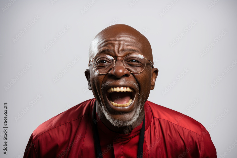 Senior african american man in casual clothes on a white background Senior african american man in casual clothes on a white background