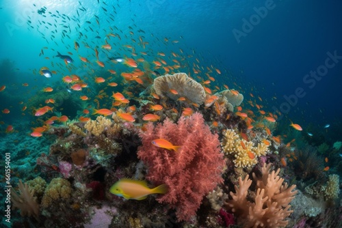 A bountiful ocean teeming with aquatic life. Generative AI © Gabriela