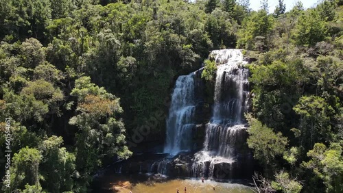 Nature's Brushstrokes: Drone Views of Sengés Waterfall