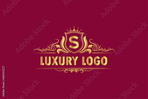 Best Brand luxury latter golden logo design