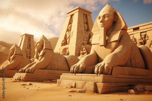 sphinx and pyramid, Generative AI