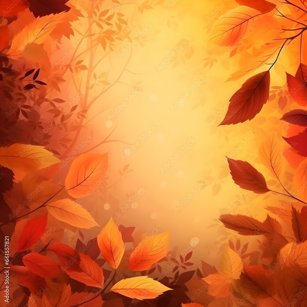 autumn background with leaves, autumn leaves background, autumn, fall, fall background, fall background with leaves,  Thanksgiving background, Generative AI