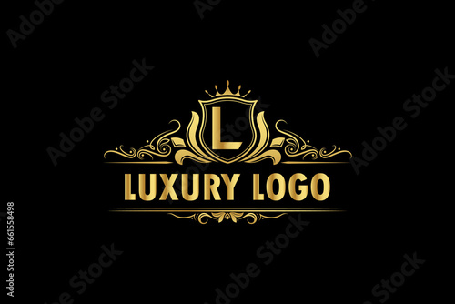  luxury latter golden logo design