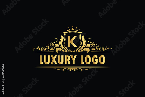  luxury latter golden logo design