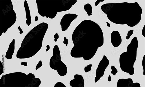 Cow Animal skin background with black and white pattern