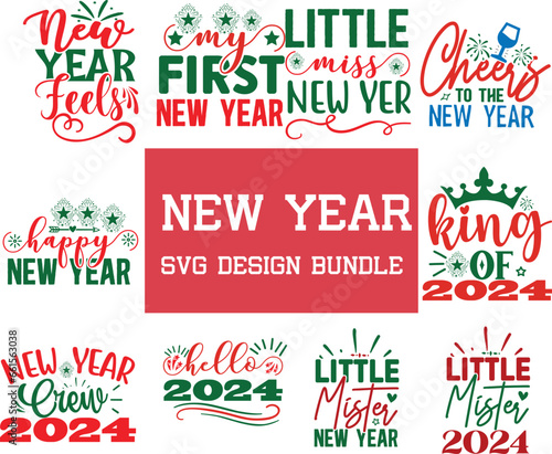 New year svg design bundle