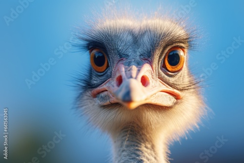 Large portrait of an ostrich