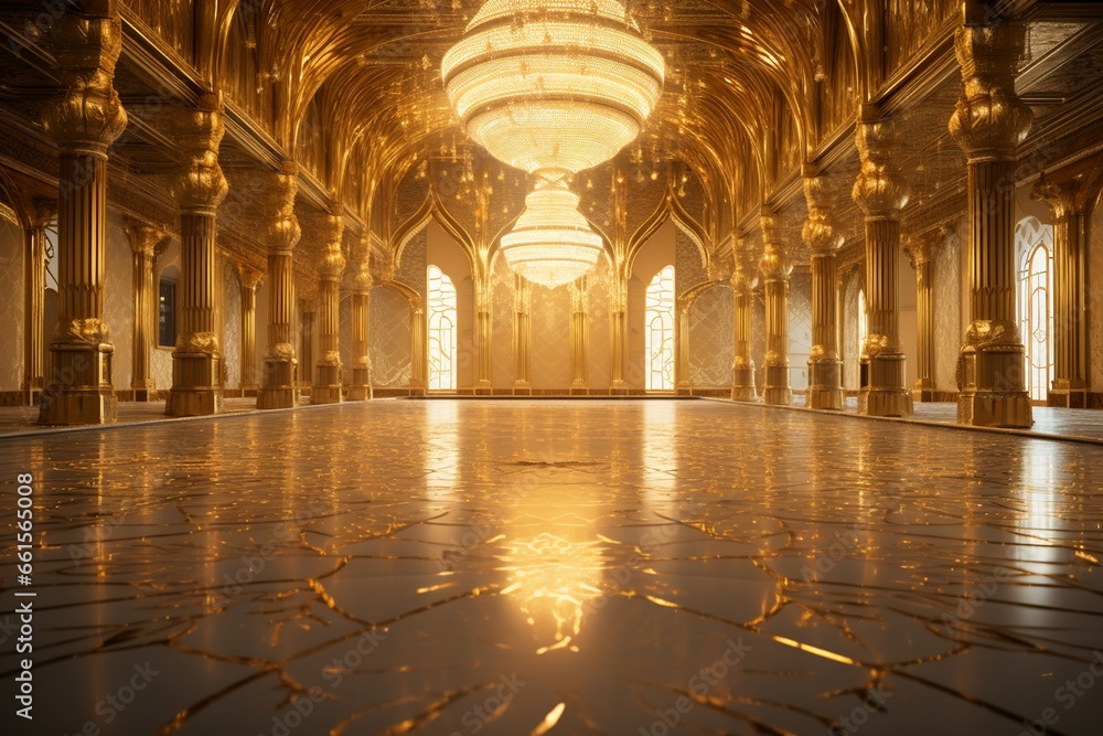 interior of a mosque country, Generative AI