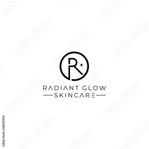 Modern Minimalist Radiant Glow Skincare logo