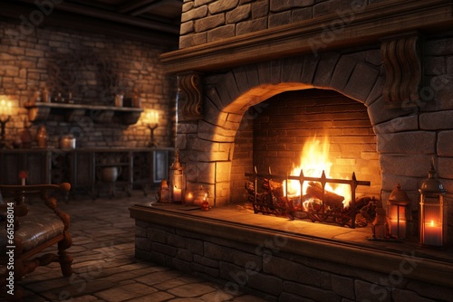 fireplace  Generative AI