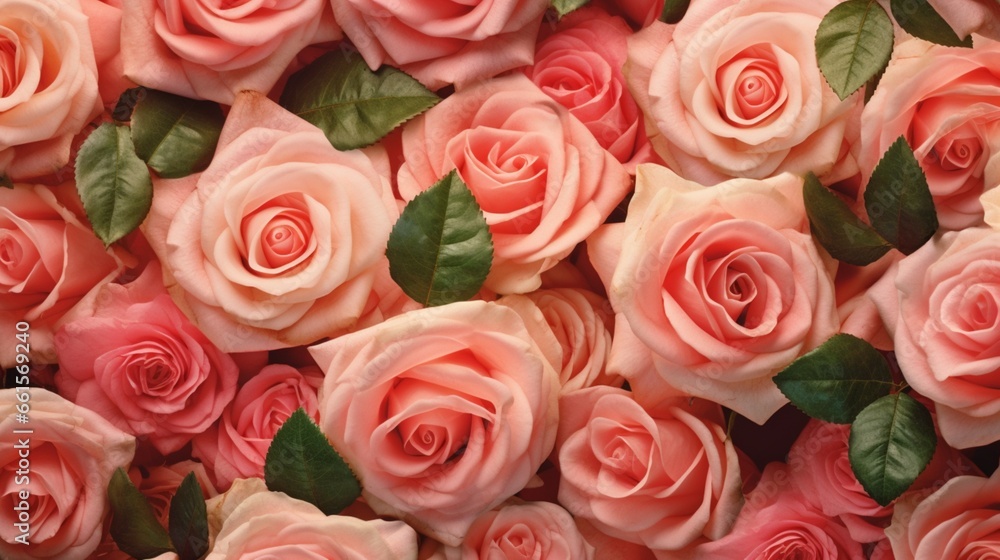 seamless pattern of roses.Generative AI seamless pattern of roses.Generative AI
