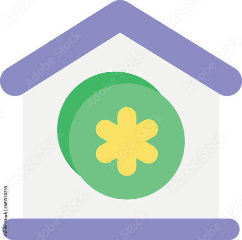 stay at home  flat icon design style