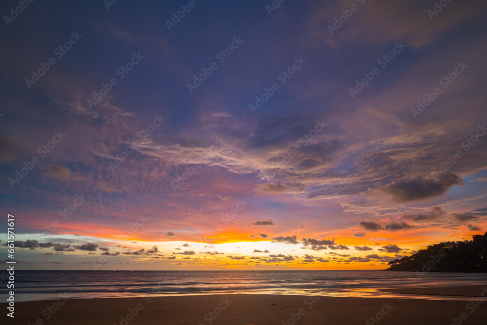amazing pink sky in Dramatic Sunset..dramatic sky with colorful pink cloudscape.amazing pink sunset Gradient color colorful sky in bright sunset background.