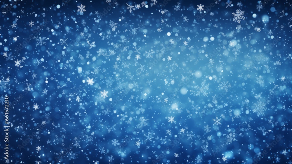 Photo of a blue background with snowflakes Photo of a blue background with snowflakes