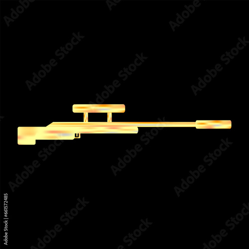 Sniper rifle icon, desert camouflage color.