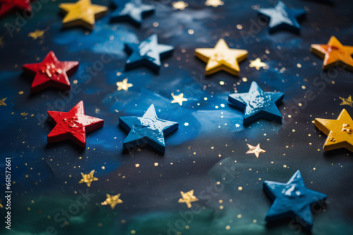 Wallpaper Mural Festive elegant abstract background with stars. Generative AI Torontodigital.ca