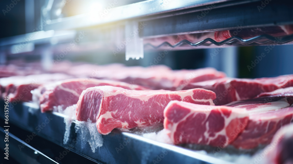 Sliced raw pork meat. Sliced raw pork meat.