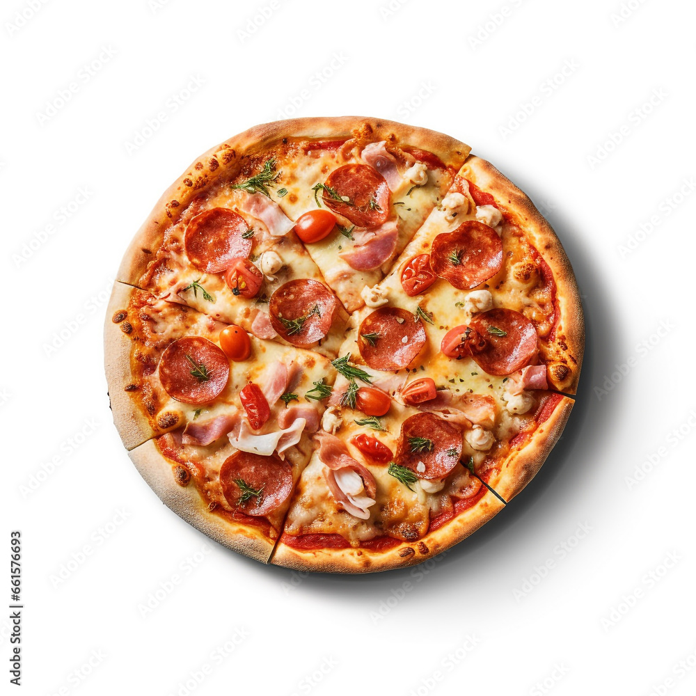Pizza isolated photo on white background