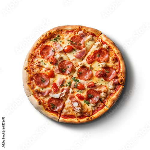 Pizza isolated photo on white background