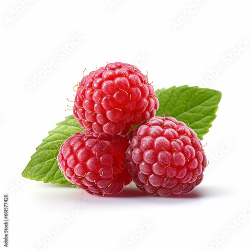 Raspberry fruit isolated photo on white background