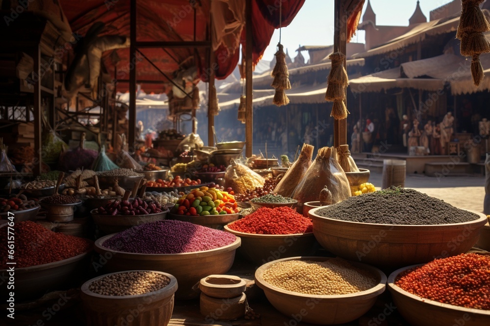 spices at the market, Generative AI