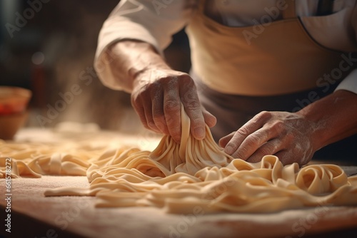 chef preparing dough, Generative AI