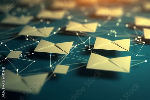 Digital mail exchange envelope communication. Generative AI