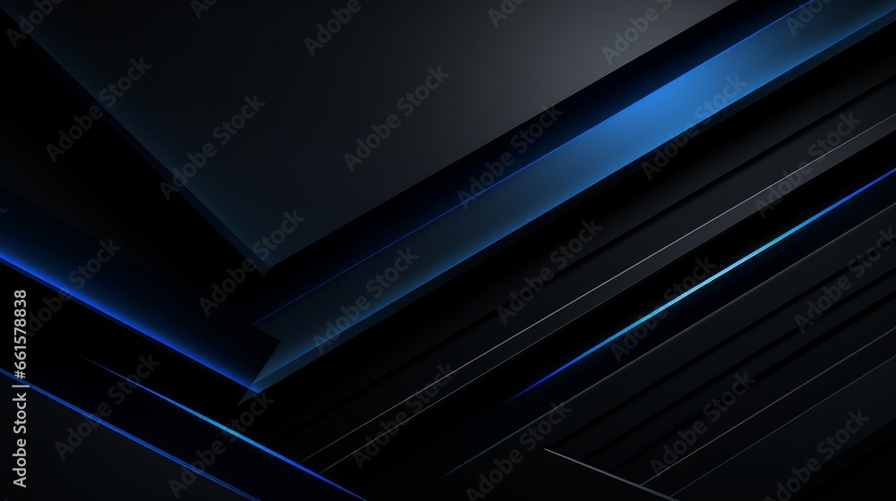 A contemporary abstract background in dark blue and black, characterized by minimalism and a sleek color gradient. This web banner features geometric shapes with a 3D effect A contemporary abstract background in dark blue and black, characterized by minimalism and a sleek color gradient. This web banner features geometric shapes with a 3D effect