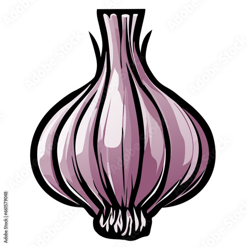 garlic isolated on white