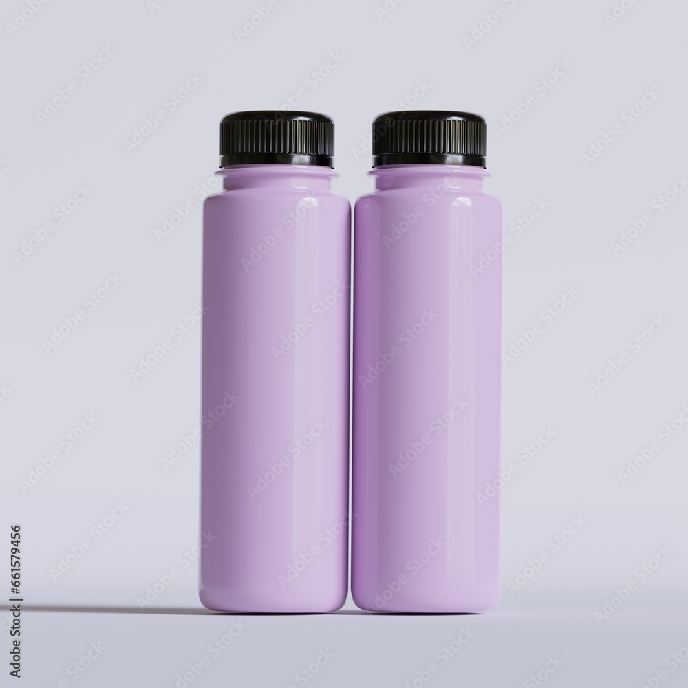 Smoothie bottle image or juice realistic 3D render with a black color cup Smoothie bottle image or juice realistic 3D render with a black color cup