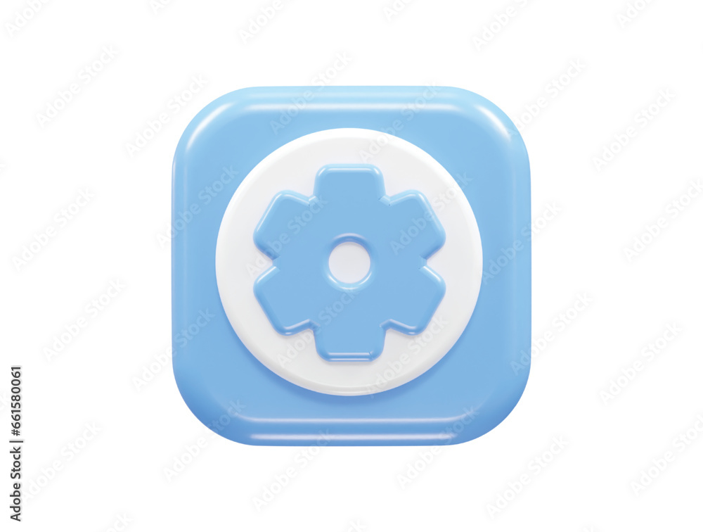 Setting icon 3d illustration rendering element Setting icon 3d illustration rendering element