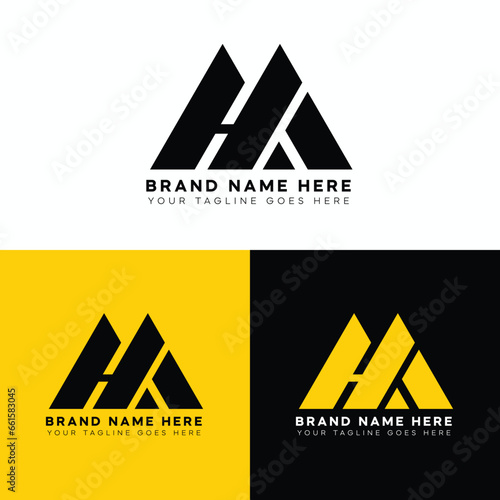 Modern creative HA, MA, HAM initial logo vector template. Creative, Unique logo.