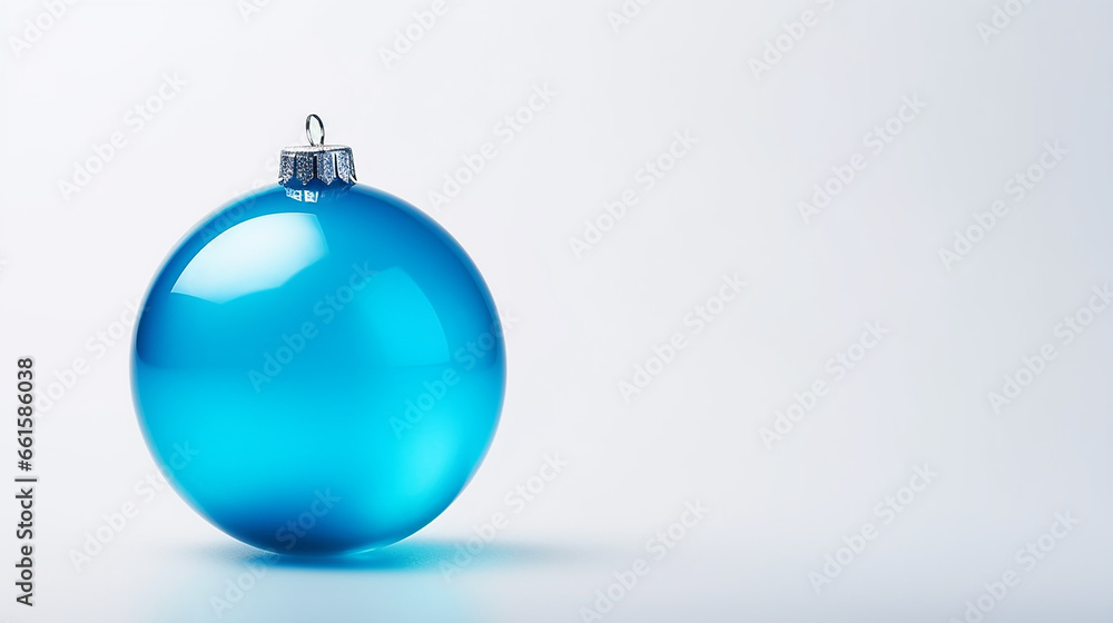 Christmas ball on pastel background. Flat lay, top view with copy space Christmas ball on pastel background. Flat lay, top view with copy space