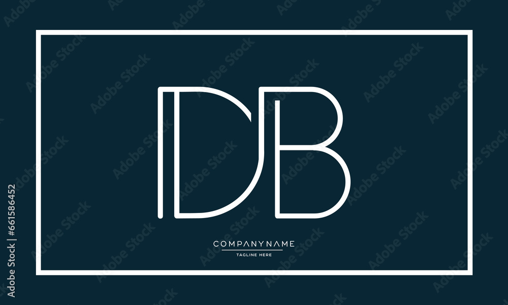 Alphabet Letters DB or BD Logo Monogram Alphabet Letters DB or BD Logo Monogram