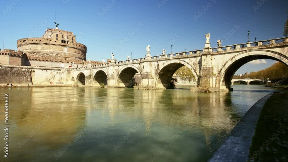 Ancient Bridge To Mausoleum - Wide, steady cam shot Ancient Bridge To Mausoleum - Wide, steady cam shot