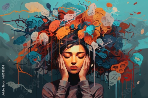 Woman with obsessive thoughts