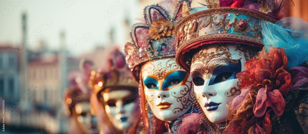 Fototapeta premium Venice s festival featuring masks