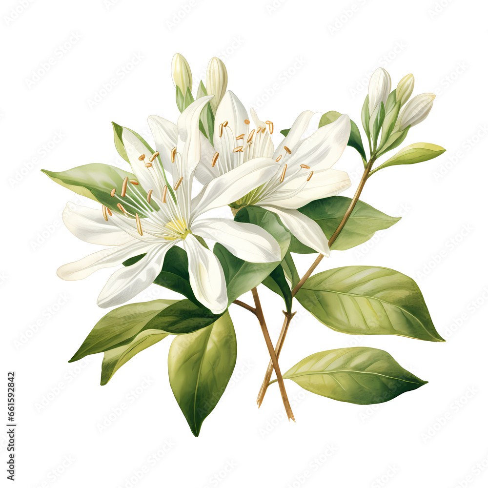 Honeysuckle Flower Watercolor Clipart | No Background | Transparent PNG Honeysuckle Flower Watercolor Clipart | No Background | Transparent PNG
