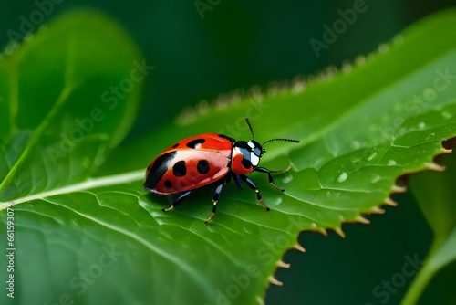 ladybug on green leaf © Sidra
