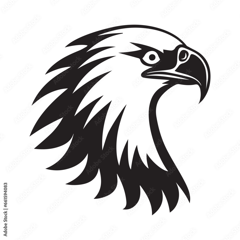 Eagle head logo symbol icon, simple black and white vector illustration Eagle head logo symbol icon, simple black and white vector illustration