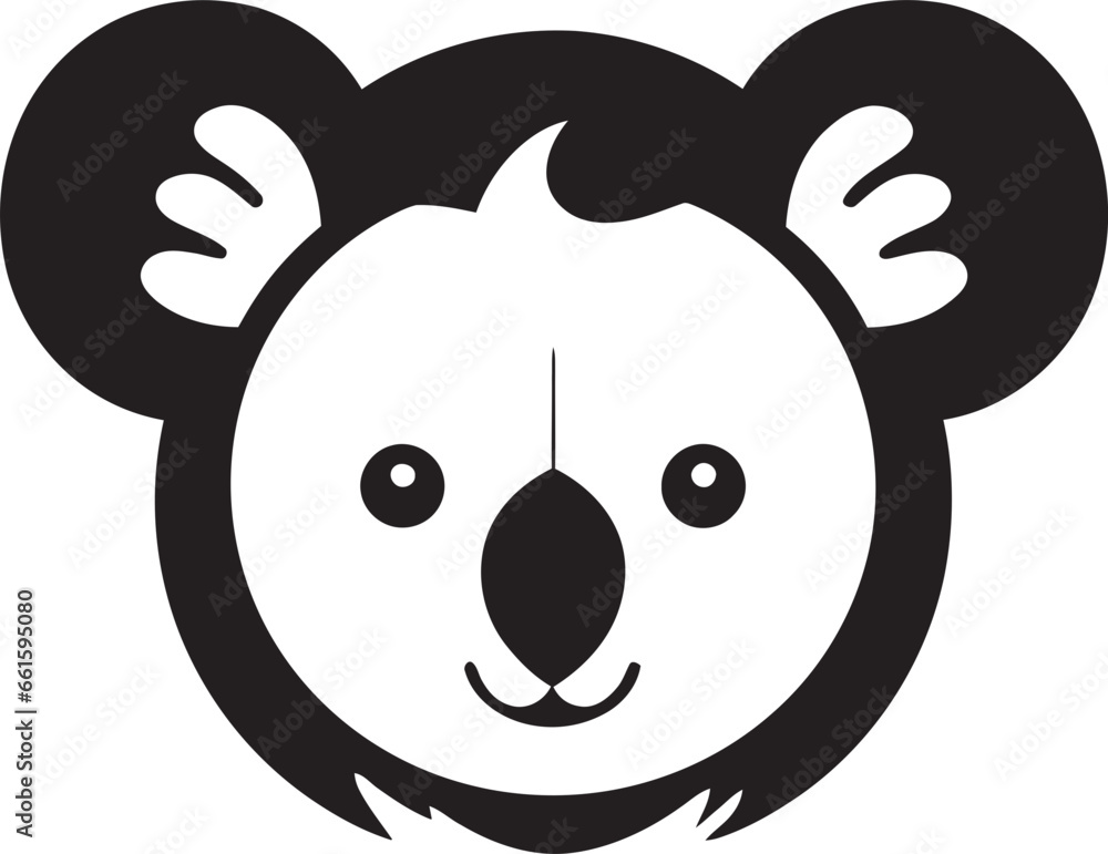 Majestic Simplicity Sleek Branding Artistic Koala Symbol Monochromatic Beauty Majestic Simplicity Sleek Branding Artistic Koala Symbol Monochromatic Beauty