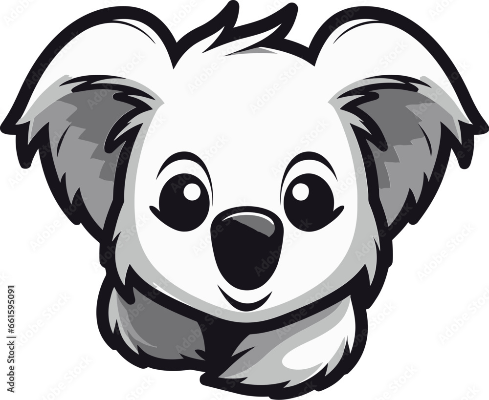 Silhouette of a Cozy Climber Swooping with Style Modern Koala Icon Silhouette of a Cozy Climber Swooping with Style Modern Koala Icon
