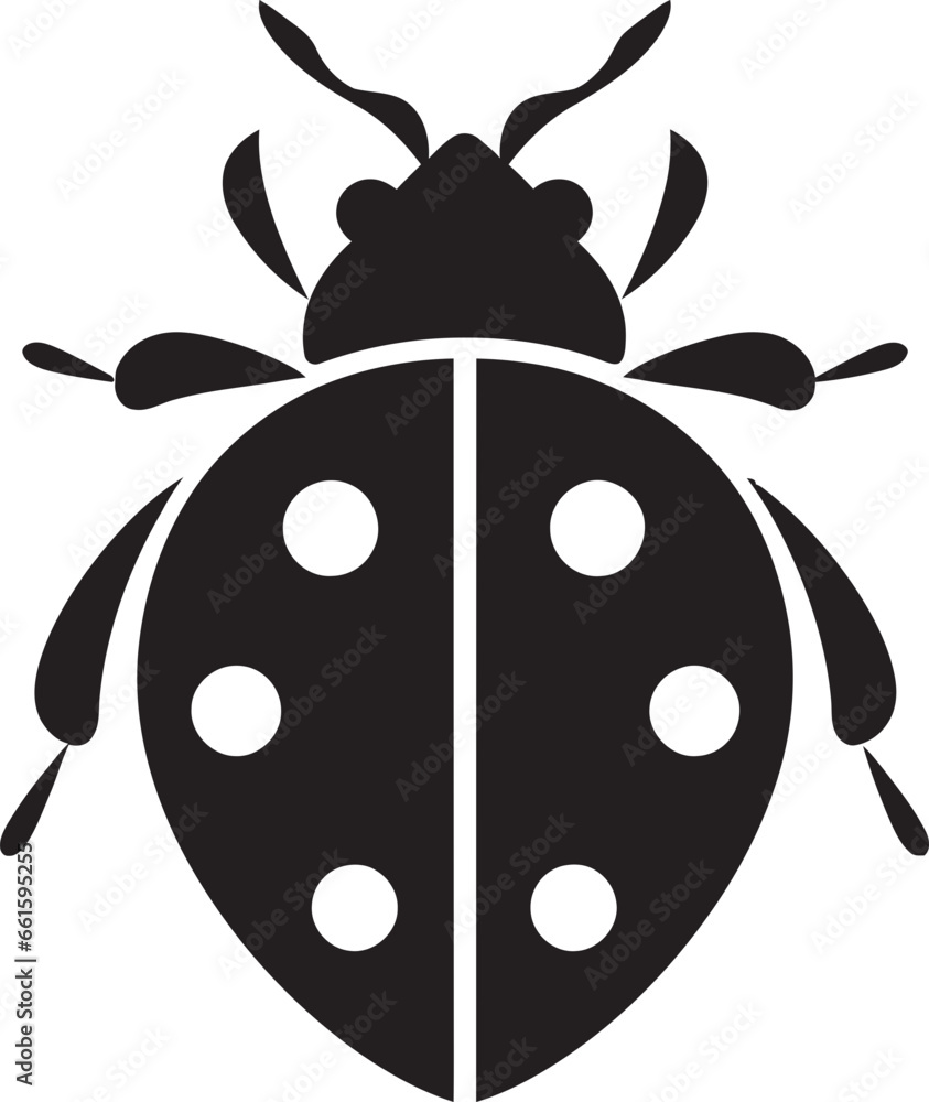 Graceful Bug Spots and Wings Mark Nocturnal Majesty Monochrome Ladybug Profile Graceful Bug Spots and Wings Mark Nocturnal Majesty Monochrome Ladybug Profile