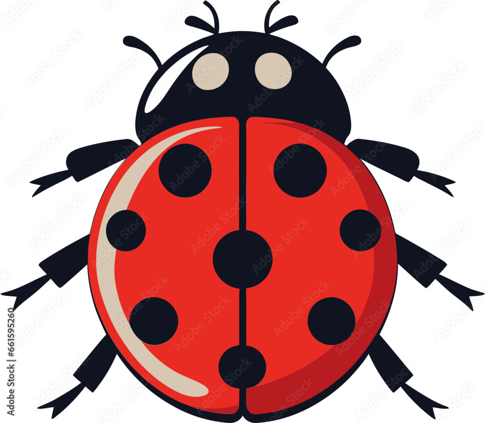 Naklejka premium Contemporary Ladybug in the Night Crawling with Style Elegance Defined