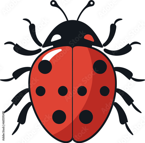 Geometric Beauty Unveiled Ladybug Insignia Icon of Elegance Ladybug Profile in Monochrome © BABBAN