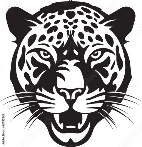 On the Hunt Black Leopard Vector Emblem Feline Excellence Black Vector Leopard Logo